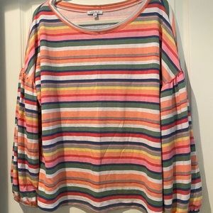 NWOT White Birch Balloon Sleeve Top